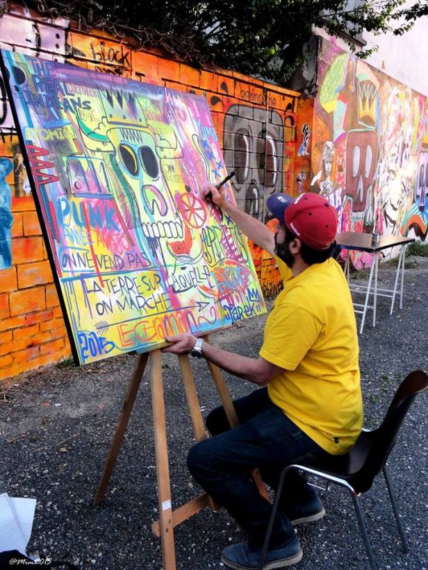 Live painting de Tarek